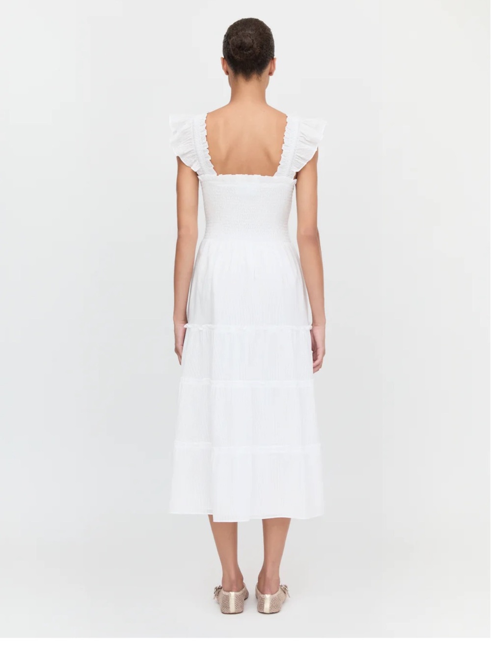 Hill House White Eyelet Nap Dress size M - Picture 3 of 6